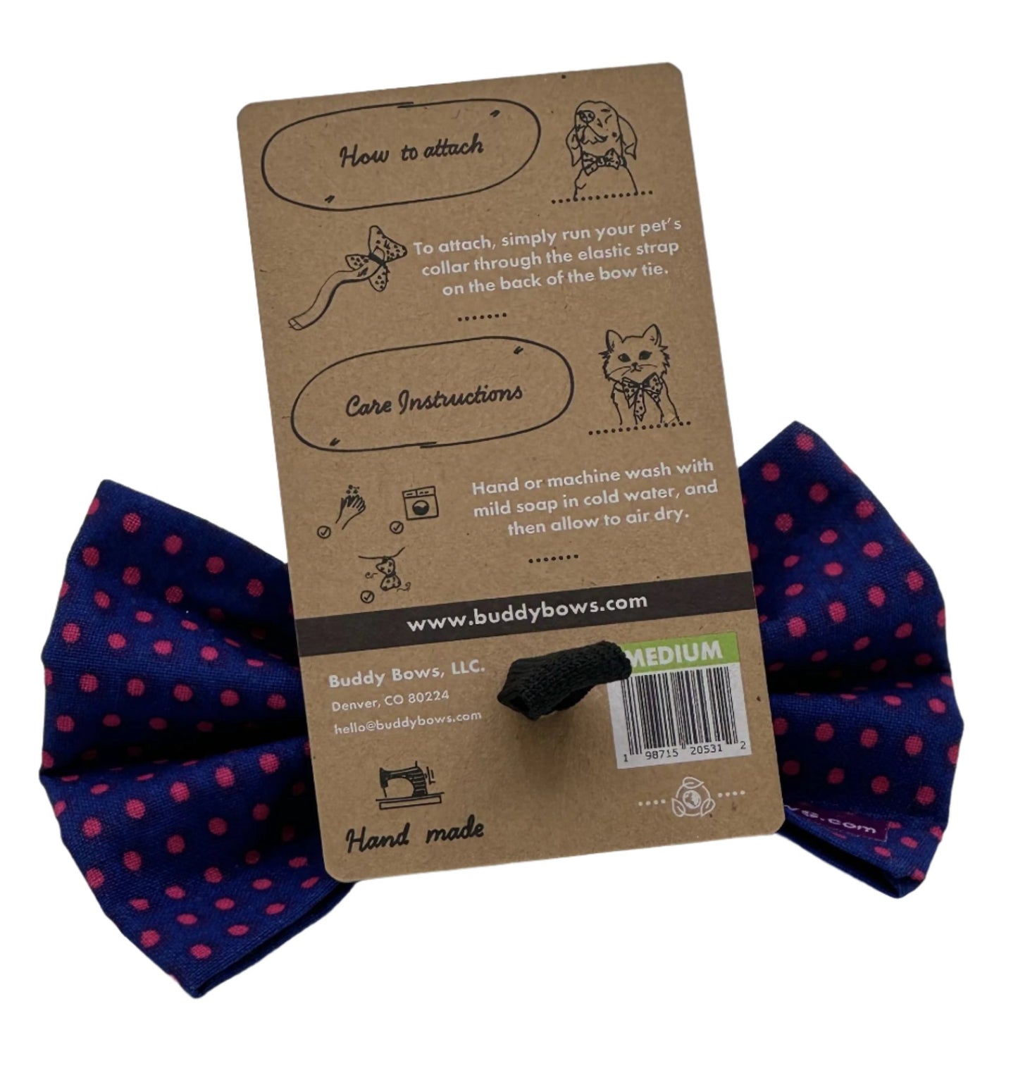Navy Pawlka Dot
